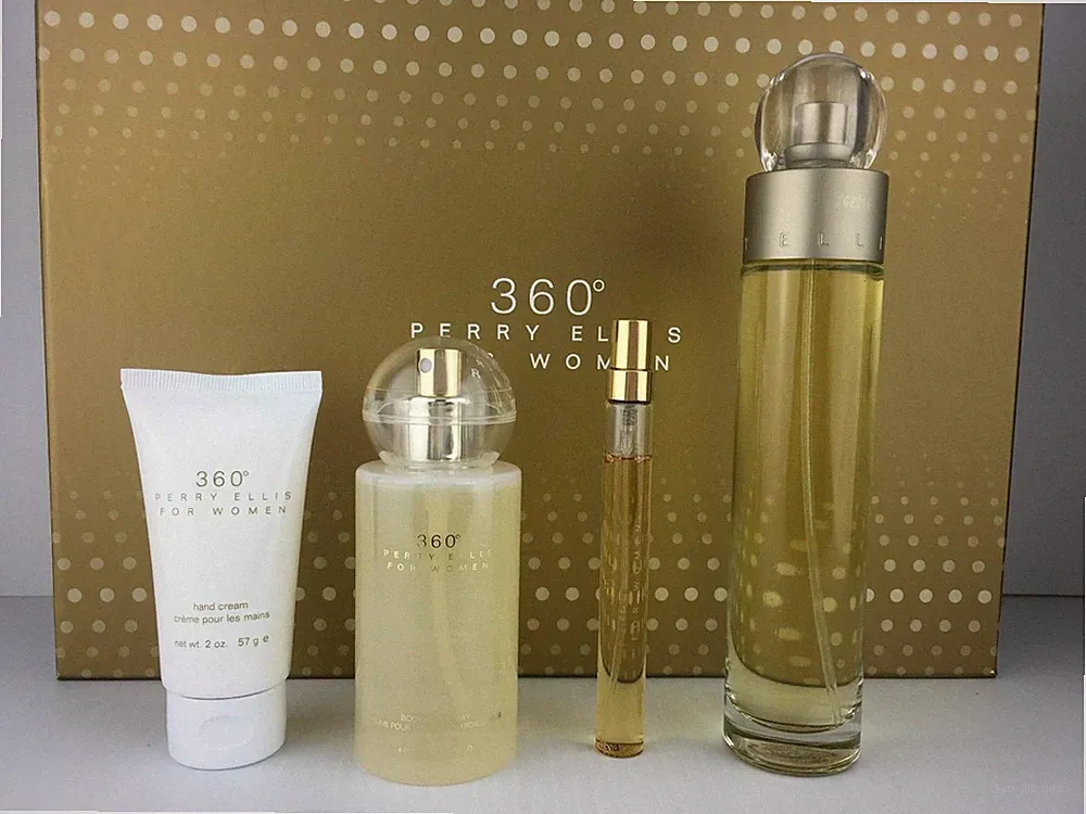360 Perry Ellis Women Perfume 3.4 OZ+ 4.0 MIST + H/CREAM MINI SPRAY GIFT SET