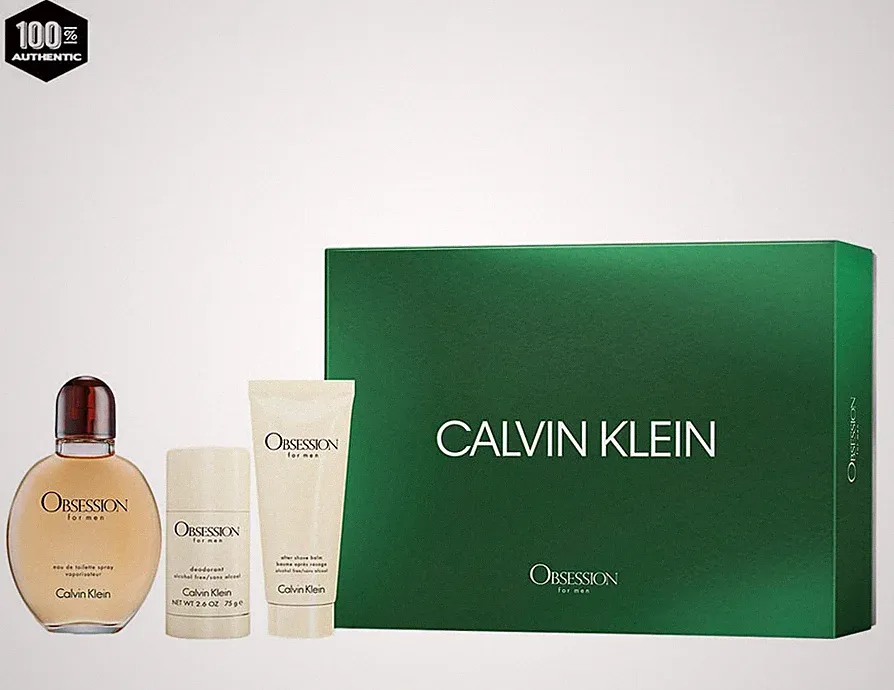 Calvin Klein Obsession Gift Set -3 Pc-4.0 EDT Spray+ 3.4 After Shave+2.6 Deo