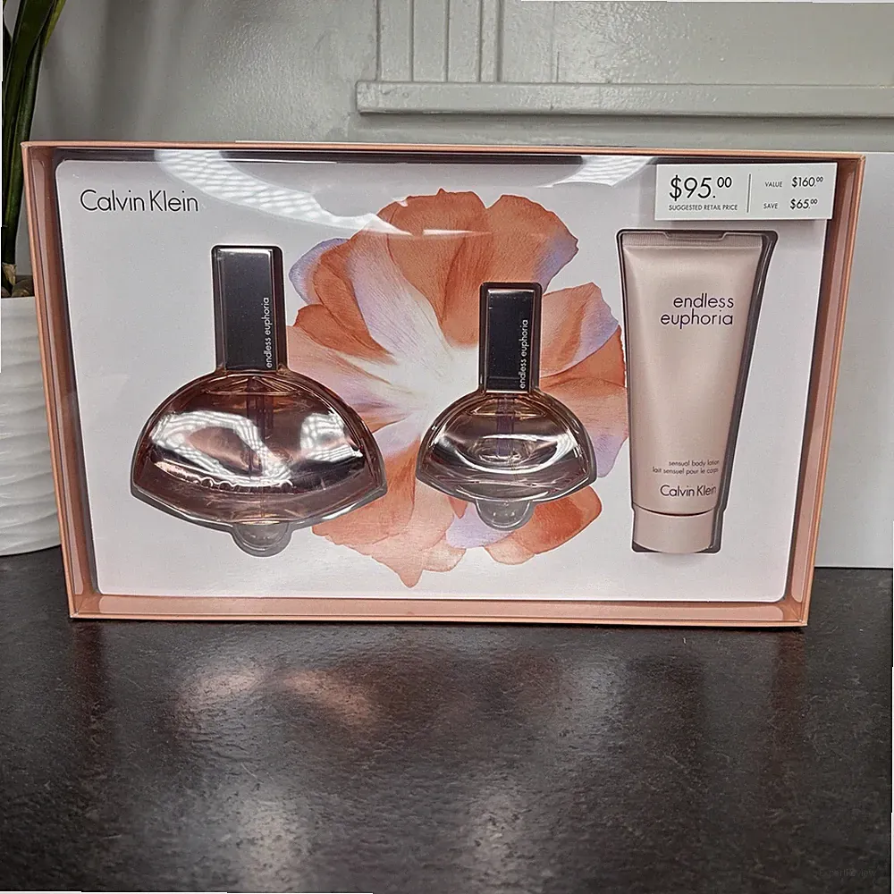 HTF Calvin Klein Endless Euphoria EDP Gift Set 1.4 & 4 oz Perfume Spray & Lotion