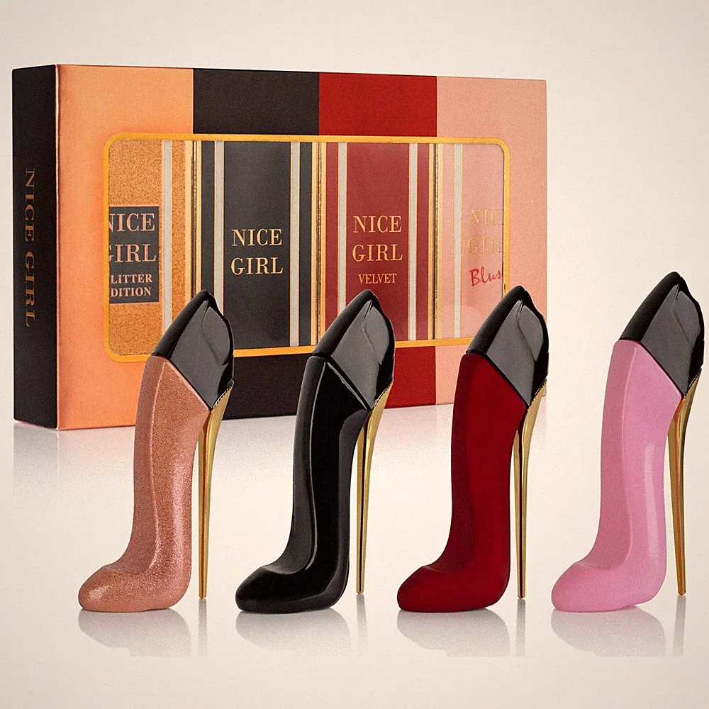 Nice Girl 4 PC Mini Perfume Gift Set for Women, Sweet Vanilla Floral Fragranc...