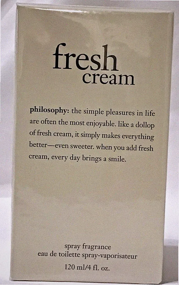 Philosophy Fresh Cream EDT Fragrance Spray Perfume 4.0 oz New Sealed