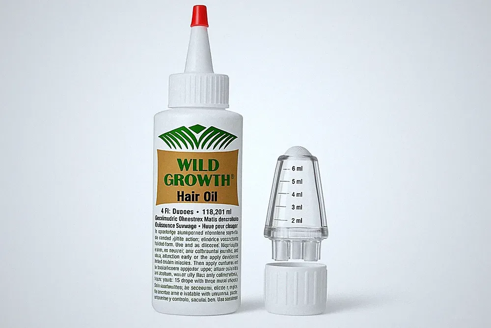 Wild Growth Hair Oil Bundle with Precision Applicator, 4 fl oz, Promotes Thic...